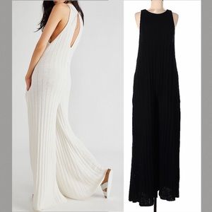 💕***NWT FREE PEOPLE EASY LIVING SWEATER ONE-PIECE JUMPSUIT BLACK M***💕